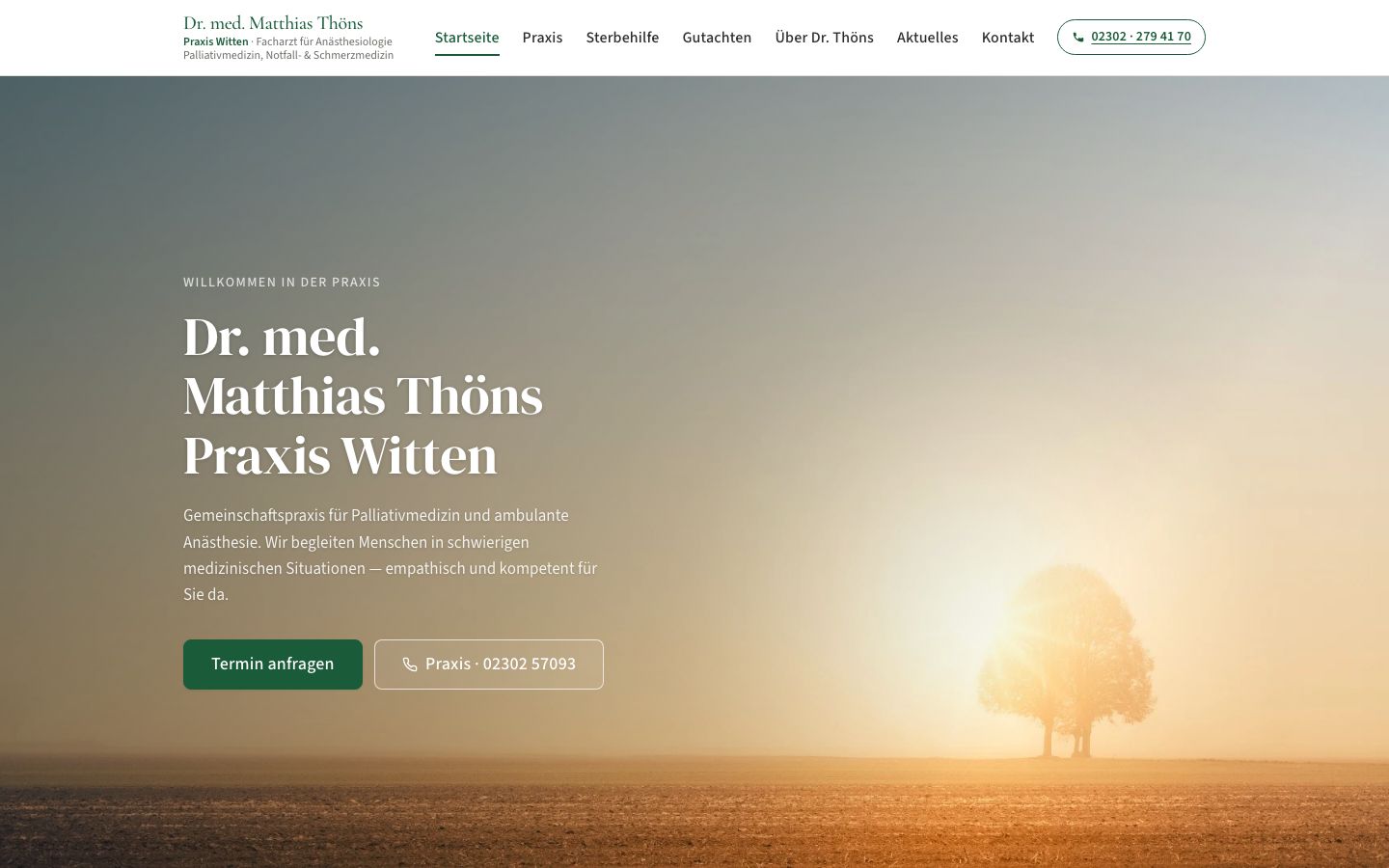 Website-Screenshot: Der Schlafdoktor